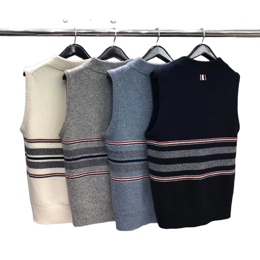 2025SS Bird's Eye Knit Vest THOM TREND