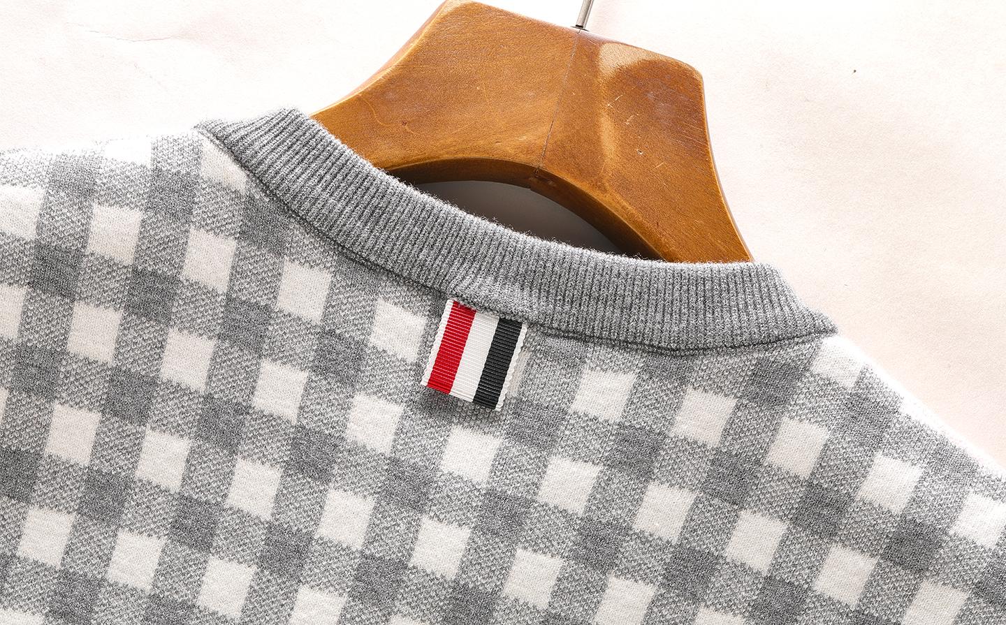 2025SS Wool plaid cardigan THOM TREND