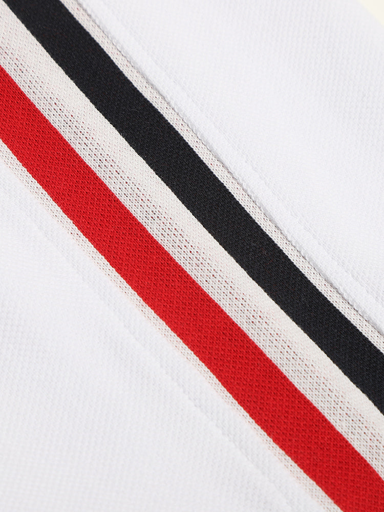 Colorblock Striped Lapel Polo Shirt£¨¸±±¾£© THOM TREND