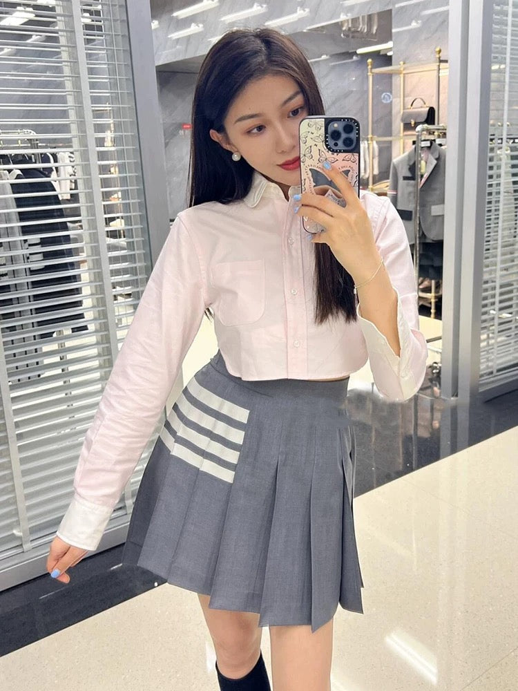 2025SSS Women's belly button-down shirt THOM TREND