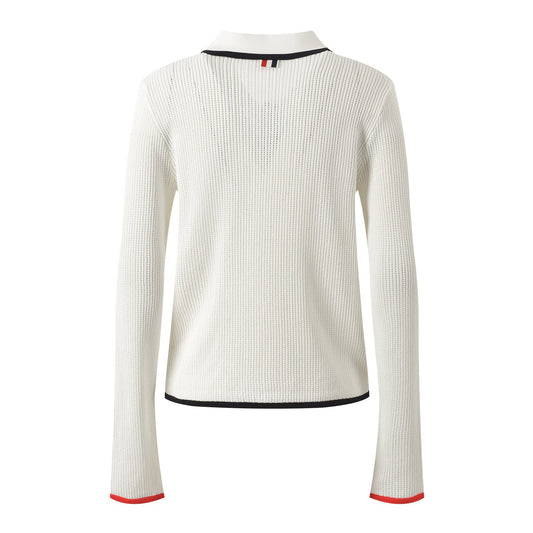 Polo collar cardigan