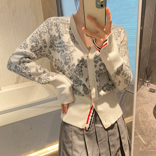 Colorblock wool knit cardigan????¨¤?¨¤??¨º? TREND