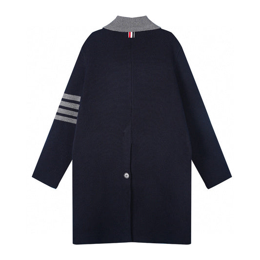 Unisex wool knit coat