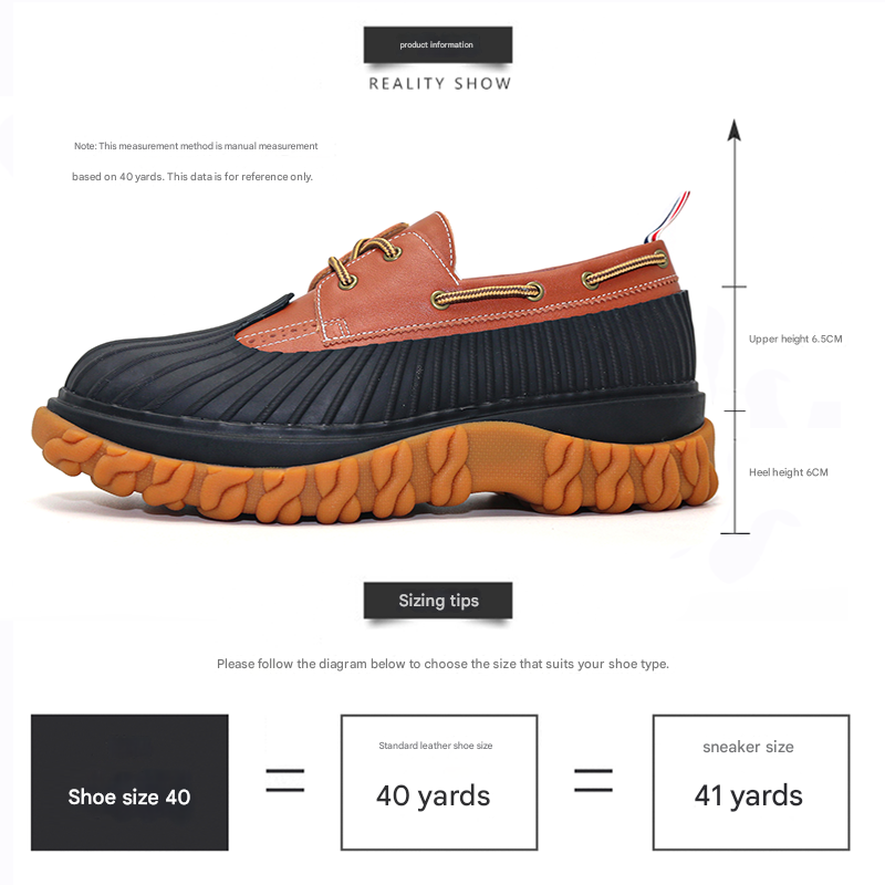 Men's Oxford Height Increasing Leather Shoes THOM TREND