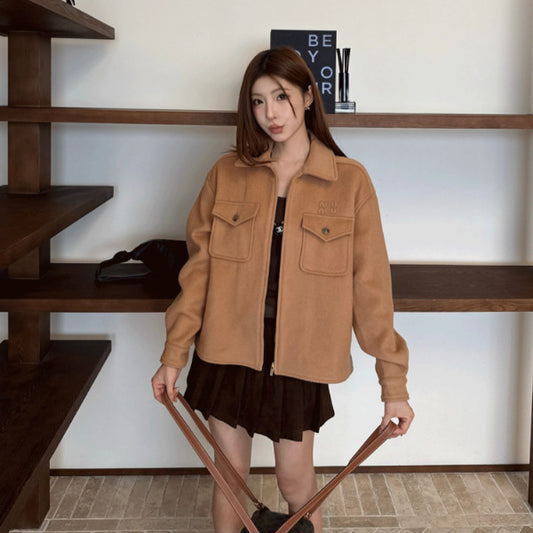 Wool zippered jacket