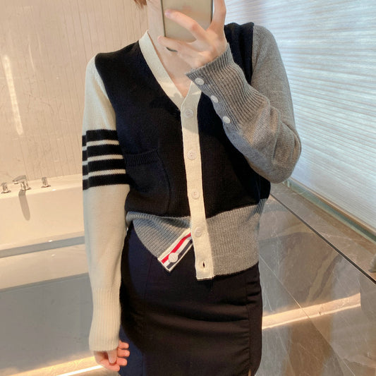 2025SS Colorblock cardigan TREND