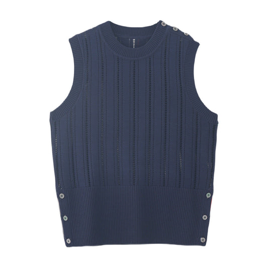 Open-knit sleeveless top