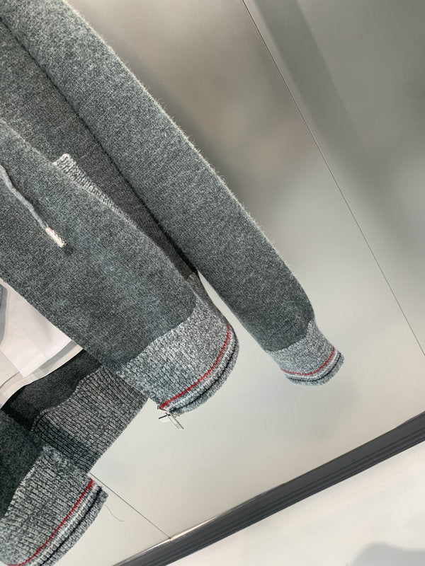 2025SS Hooded knitted cardigan THOM TREND