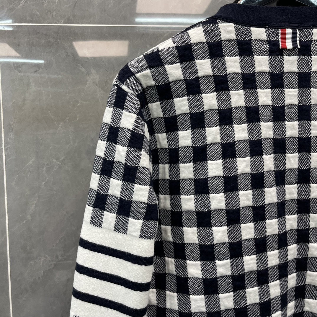 2025SS Checkerboard cardigan THOM TREND