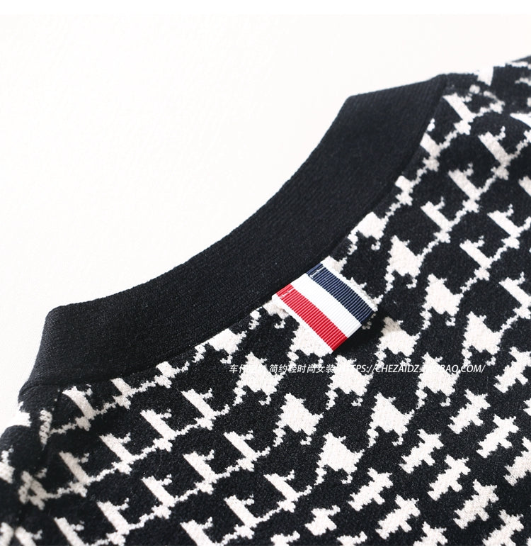 THOM Houndstooth sweater short coat THOM TREND