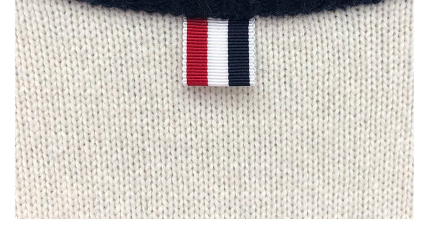 2025SS Unisex color-blocked sweater THOM TREND
