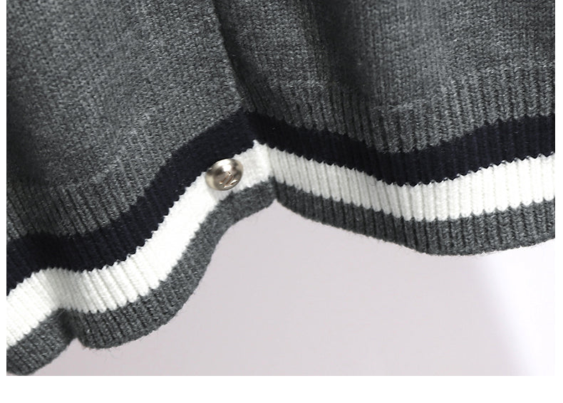 Fake two-piece cardigan + pleated skirt THOM TREND