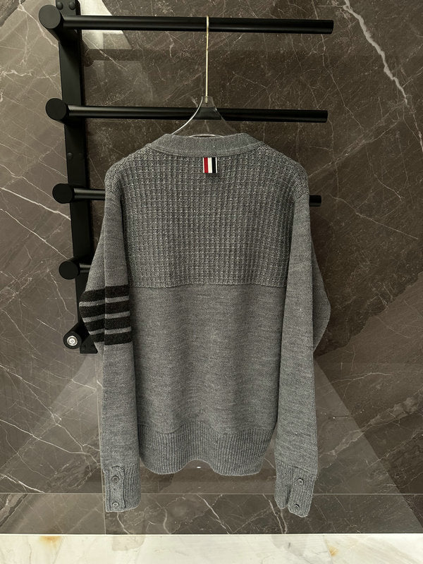 2025SS Small check cardigan THOM TREND