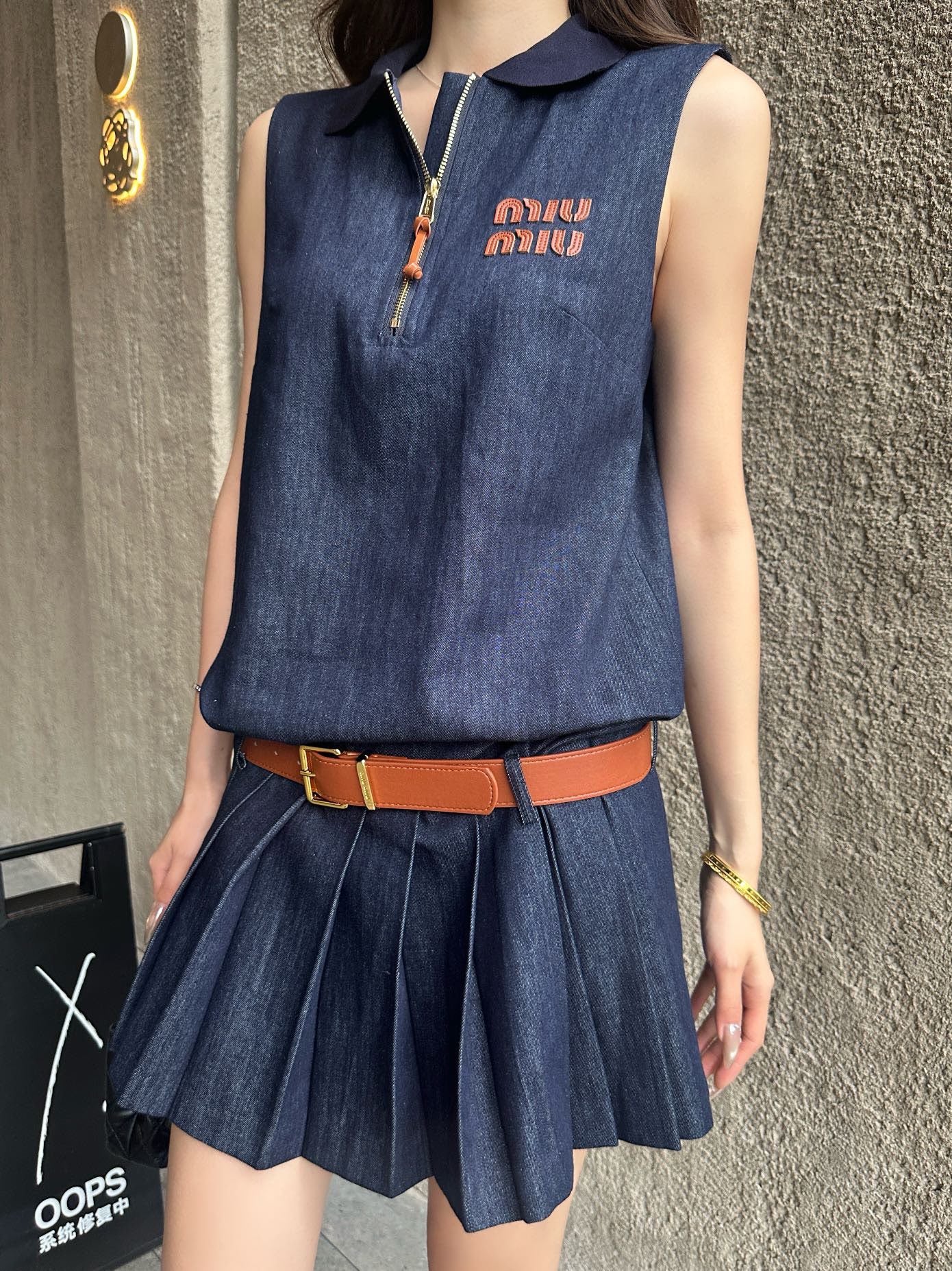 Sleeveless Denim Dress