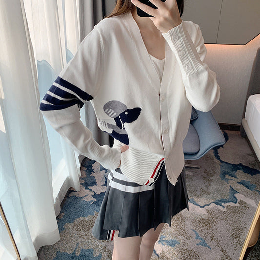 Dog V-neck sweater with back(副本) THOM TREND