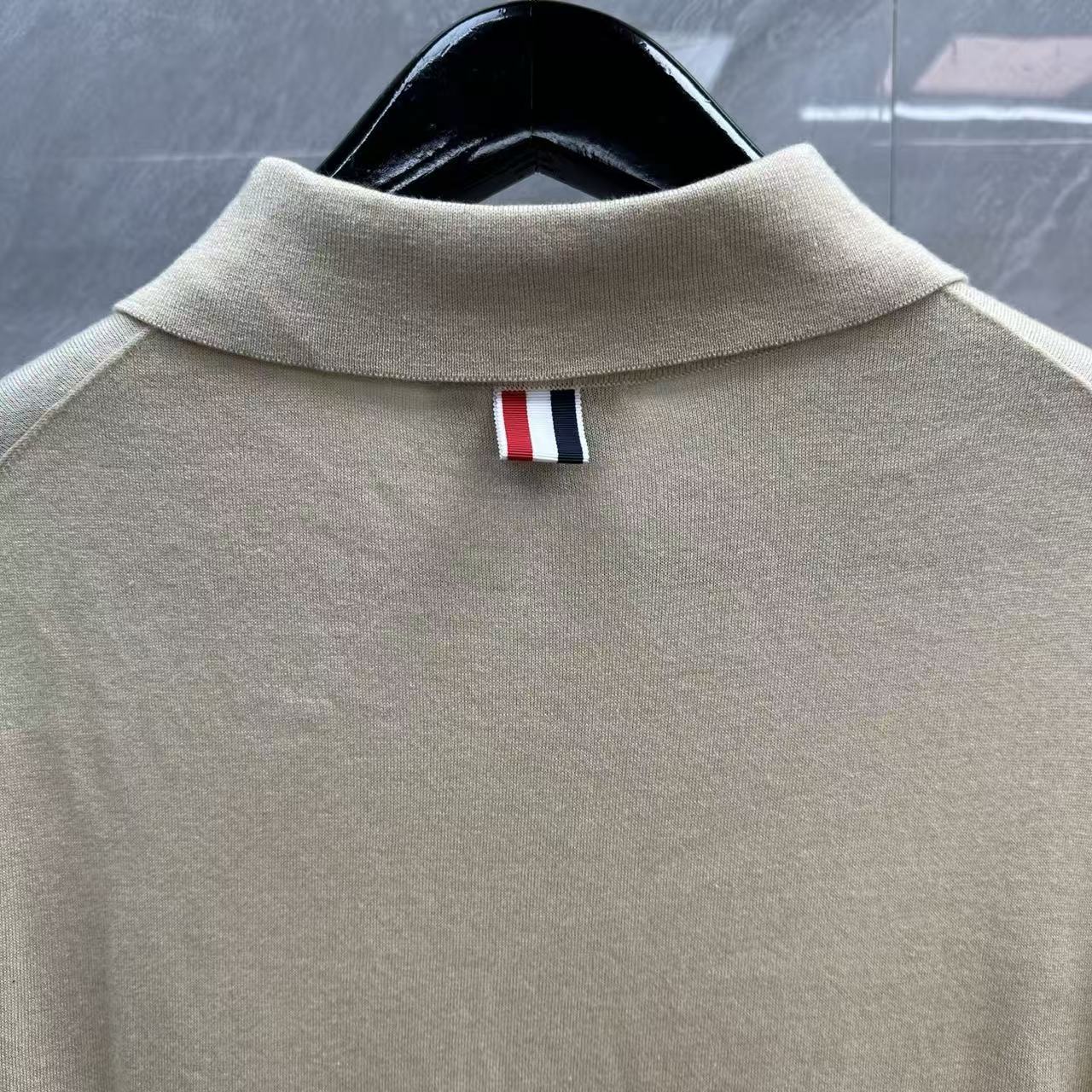 Four-Bar Polo Collar Short Sleeve Shirt THOM TREND