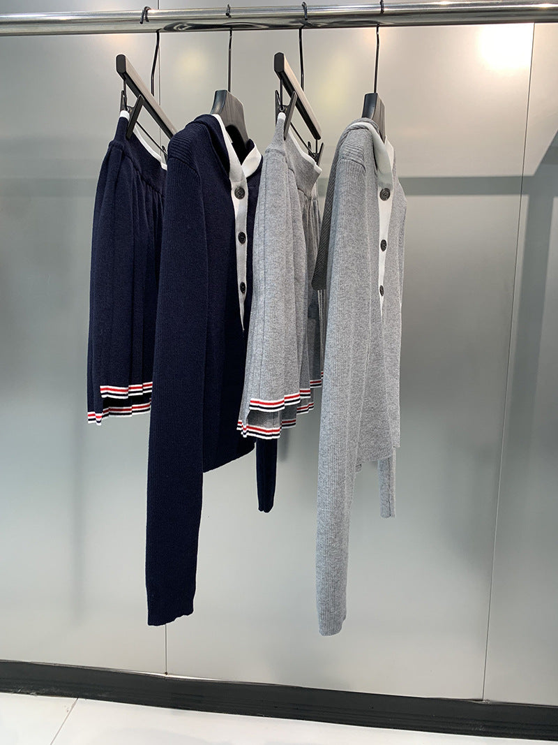 Women's four-stripe POLO collar dress(复制) THOM TREND