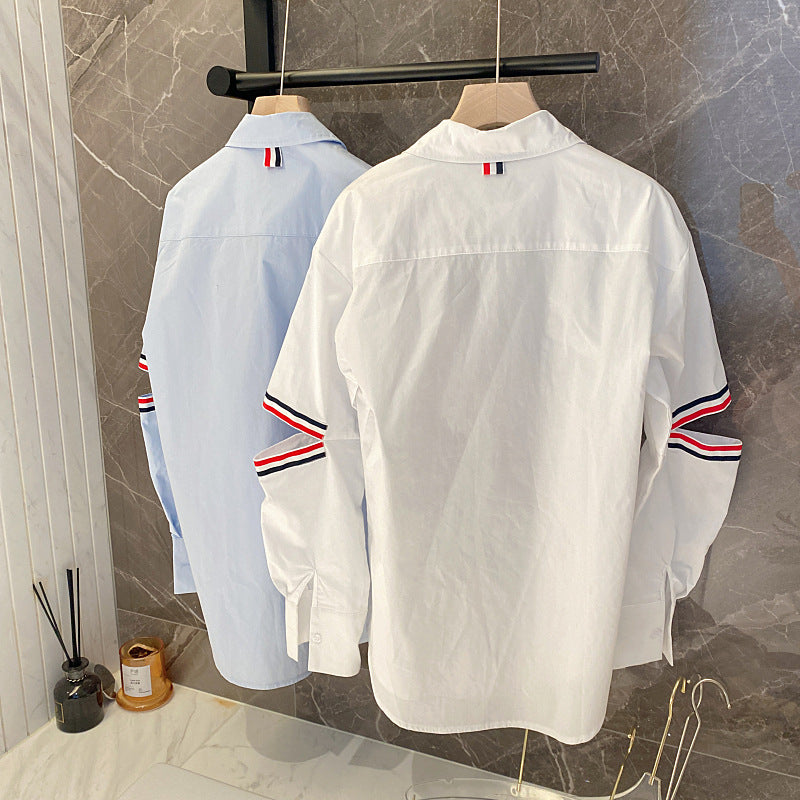 Women's Pink Striped Shirt(复制) THOM TREND