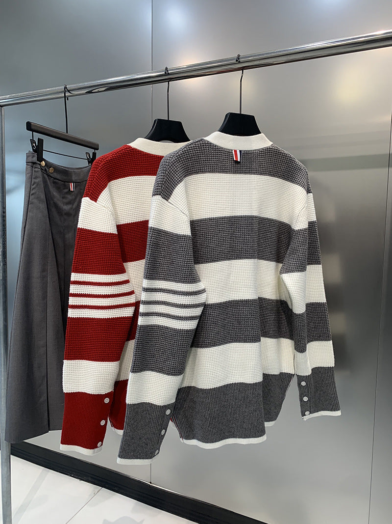 Puppy Embroidered V-Neck Cardigan