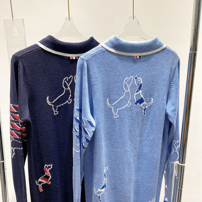 Drawstring Puppy Collar Long Sleeve Dress(复制) THOM TREND