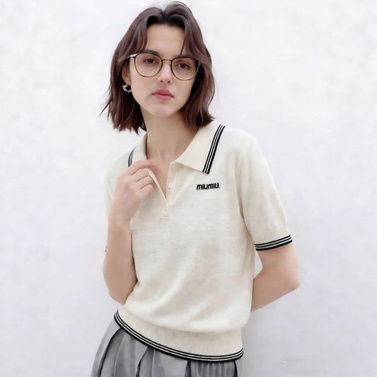 Classic Knit Polo T-Shirt — Short Sleeve