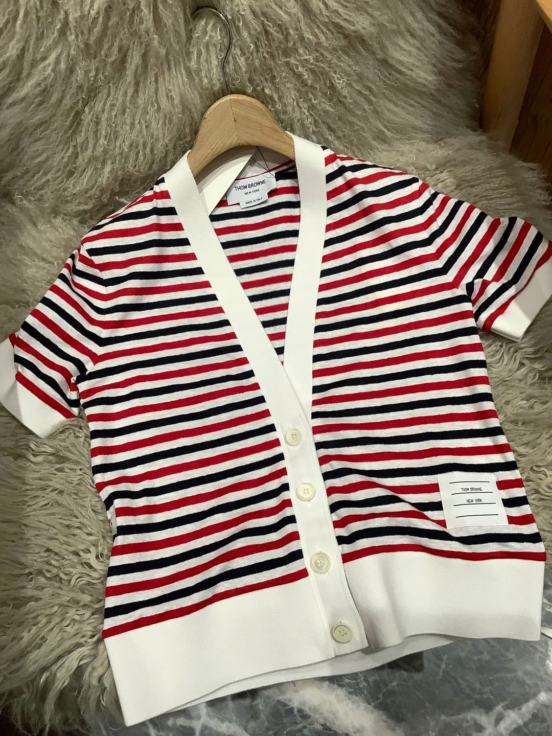 Striped V-neck long sleeves THOM TREND