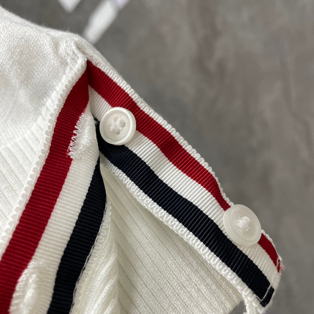 2025 SS Men's sailboat embroidered POLO short sleeve THOM TREND