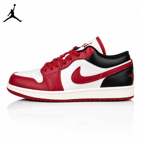 Air Jordan 1 Low Black, White, and Red Unisex Sneakers DC0774-160 main product view