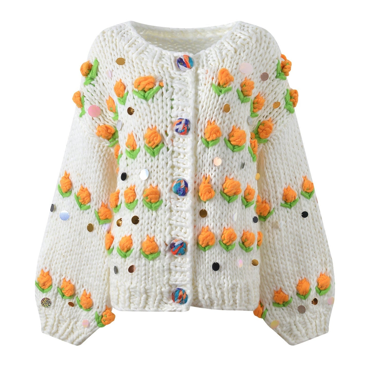 2025SS 3D flower sweater jacket THOM TREND