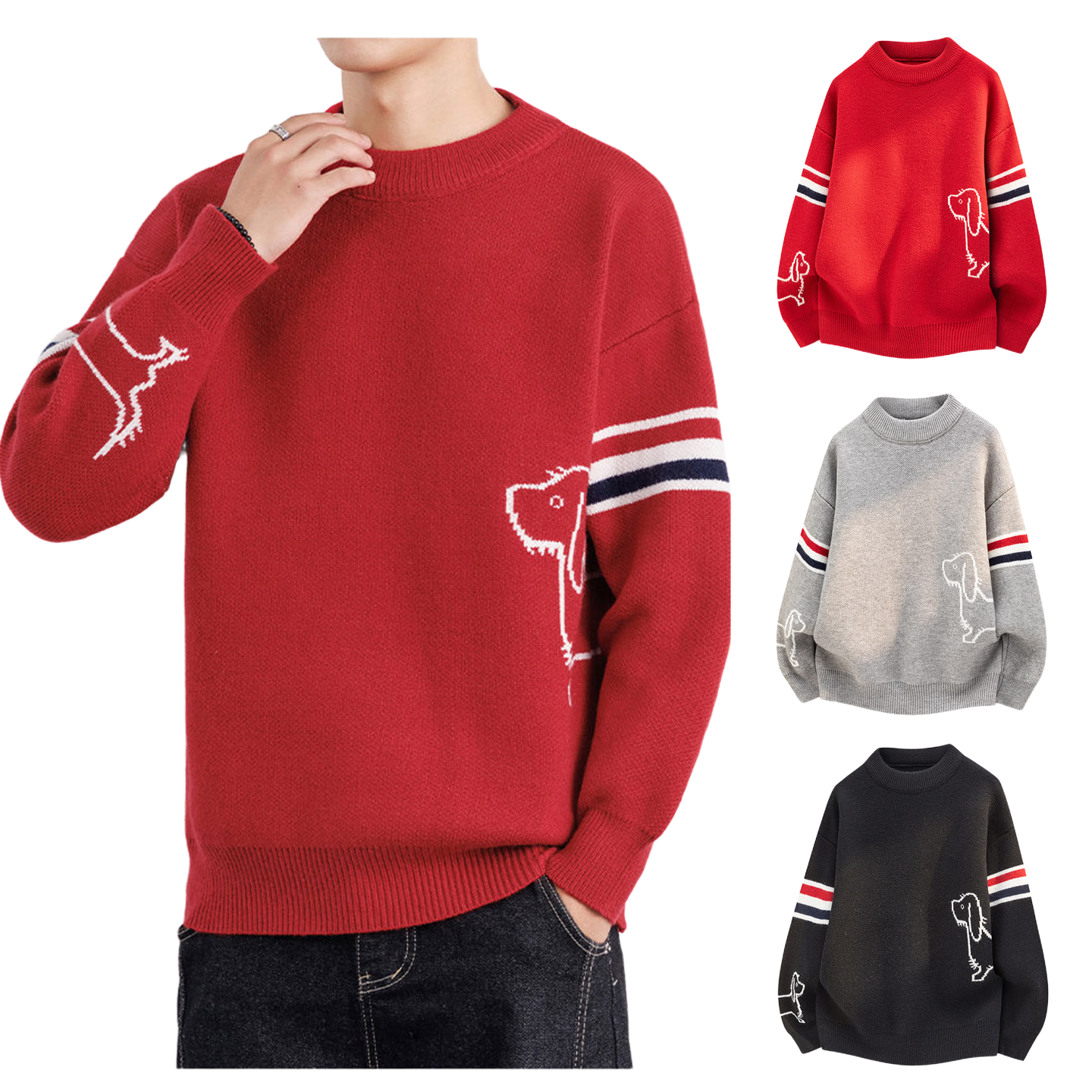 2025SS Unisex Crew Neck Sweater THOM TREND