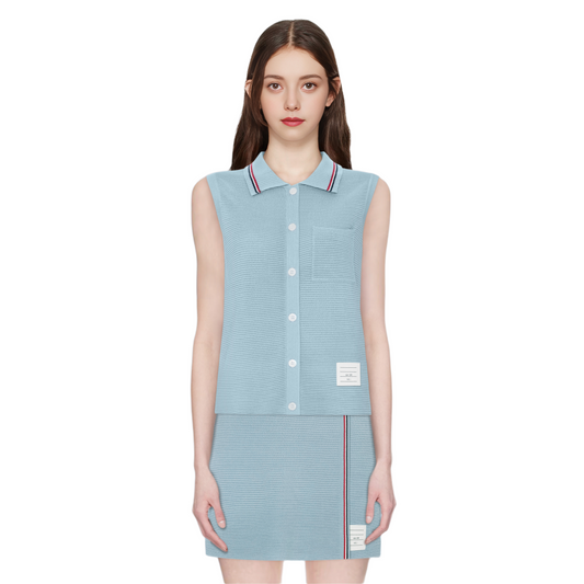 Sleeveless vest top + skirt THOM TREND