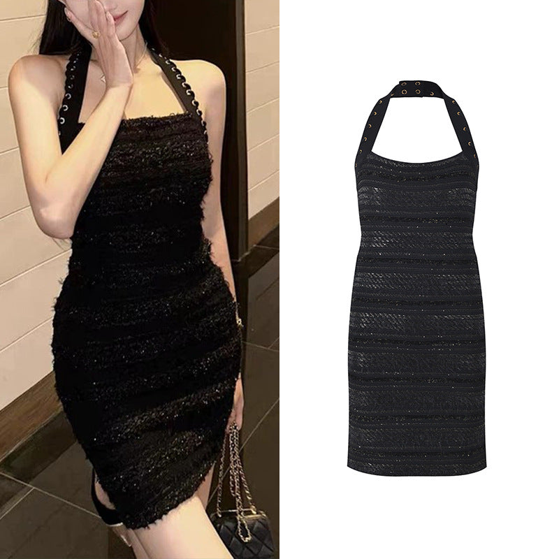 2025SS Tweed halterneck dress THOM TREND