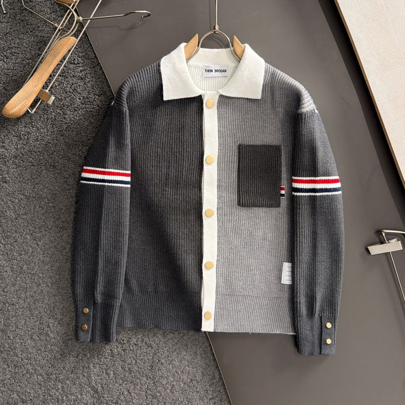 Color-blocked cardigan THOM TREND