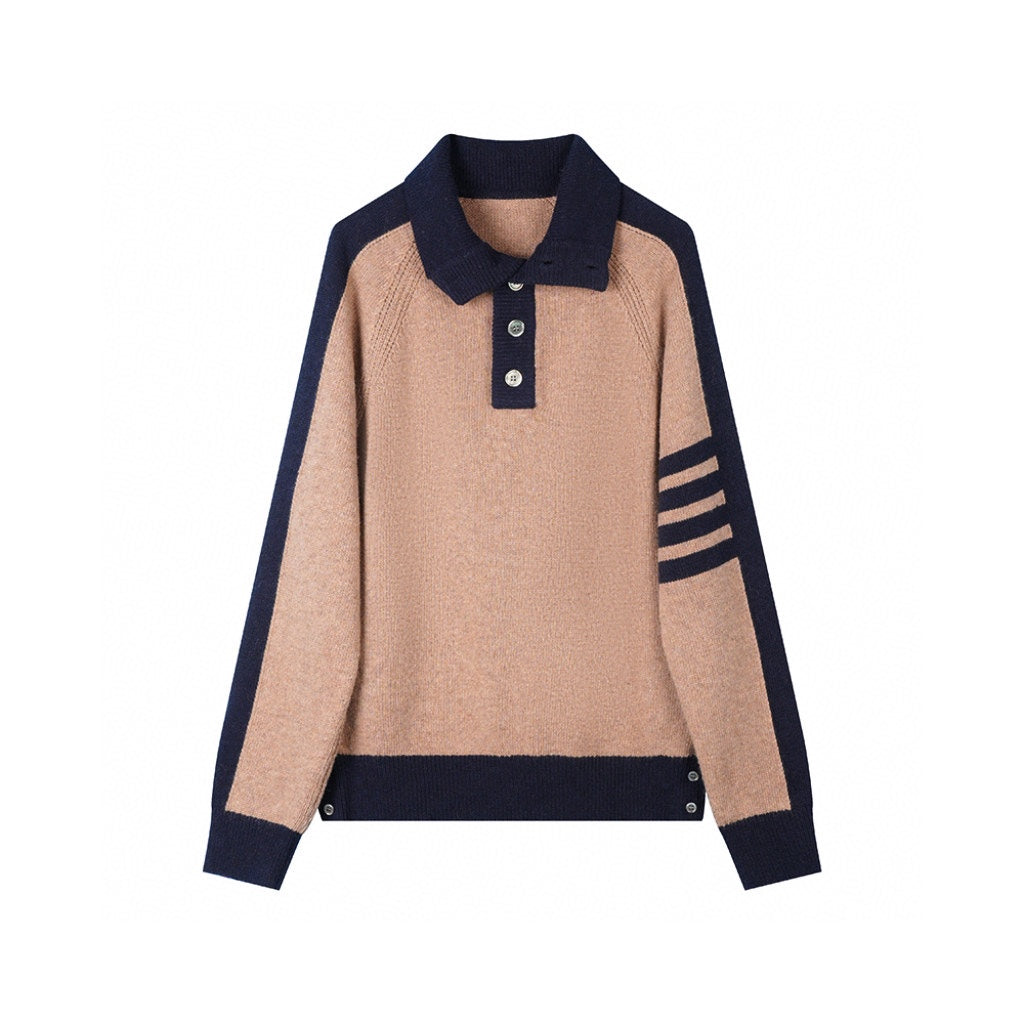 Unisex collared knit sweater THOM TREND