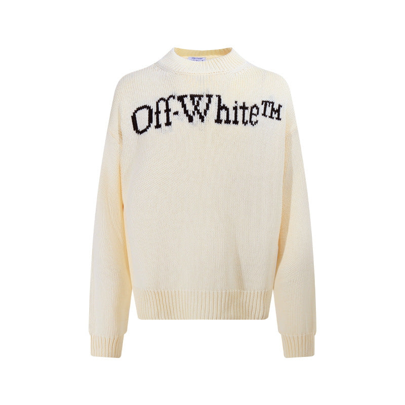 Off-White Men's Split Logo Intarsia Knit Sweater product detail 5