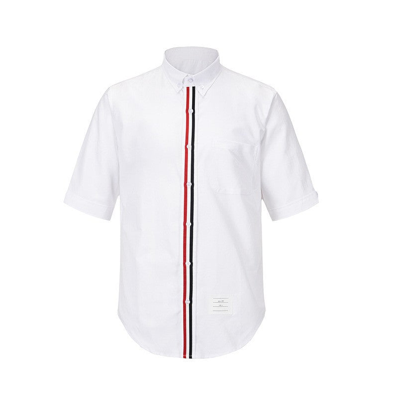 Men's zipper short sleeve shirt（复制） THOM TREND