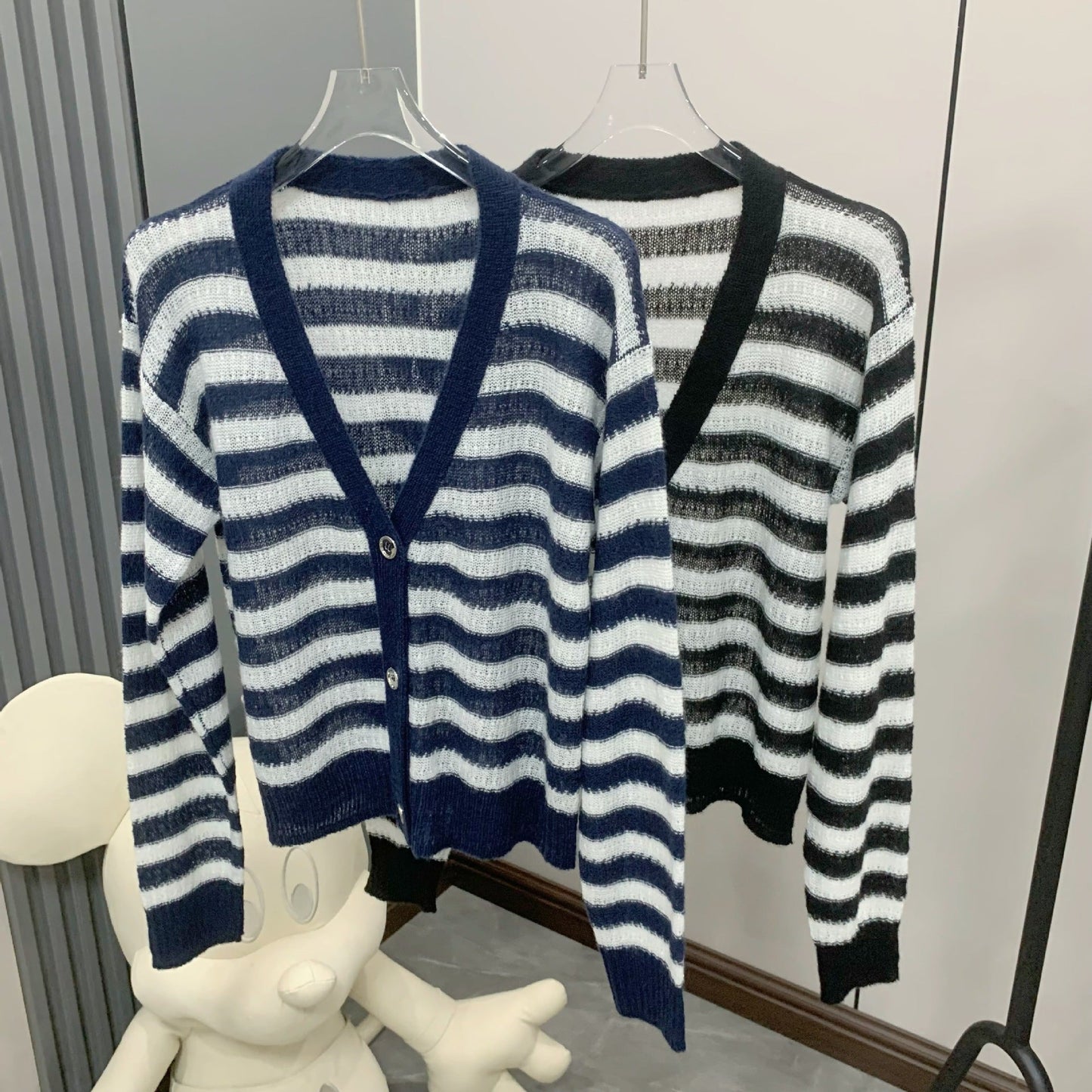 2025SS Striped color block knitted sweater THOM TREND