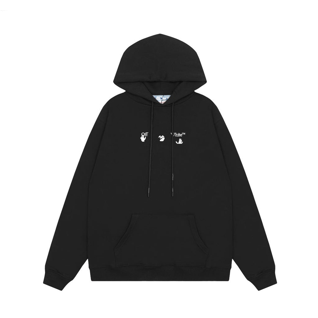 Off-White Pink Bubble Arrow Pullover Hoodie - White product detail view