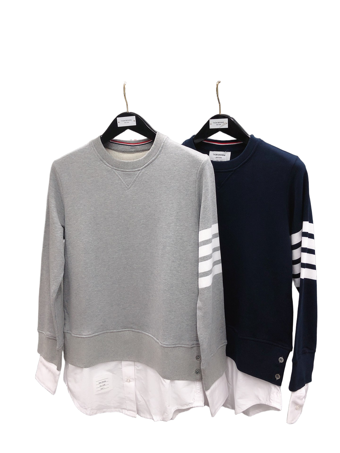 2025SS Unisex fake two-piece sweatshirt THOM TREND