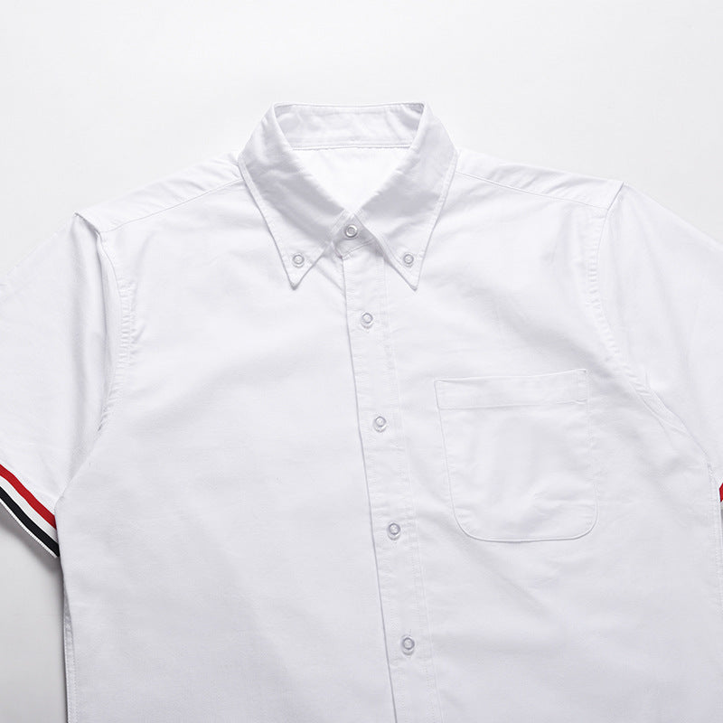 Men's zipper short sleeve shirt（复制） THOM TREND