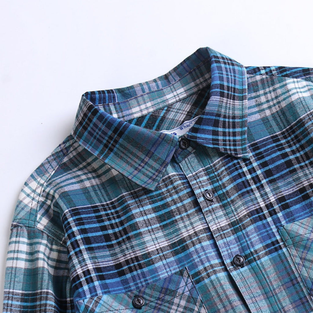 Off-White Men's Arrow Graphic Plaid Overshirt product detail 3