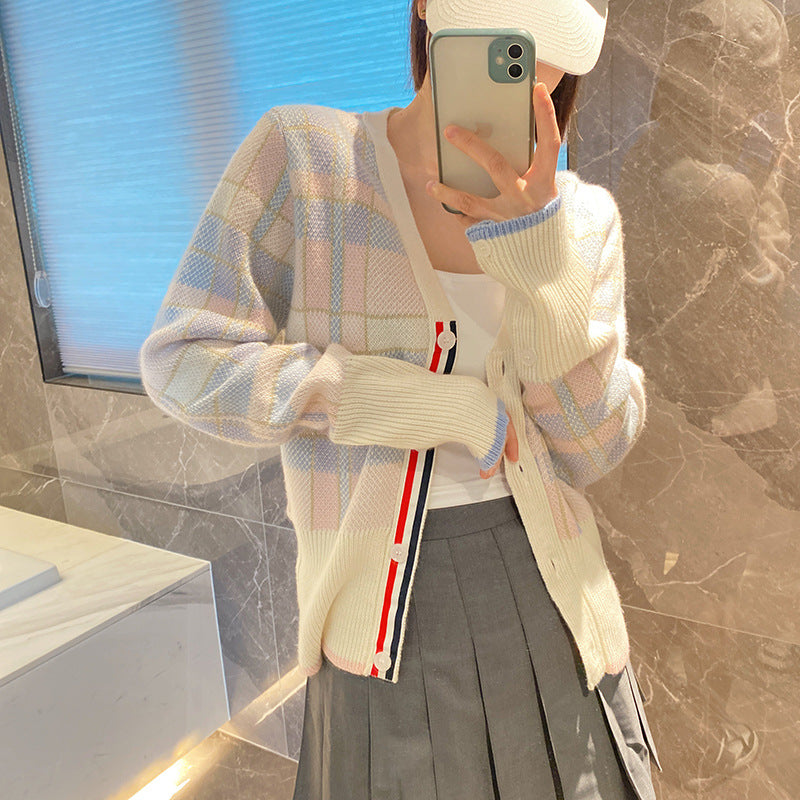 Women's jacquard cardigan sweater（副本） THOM TREND