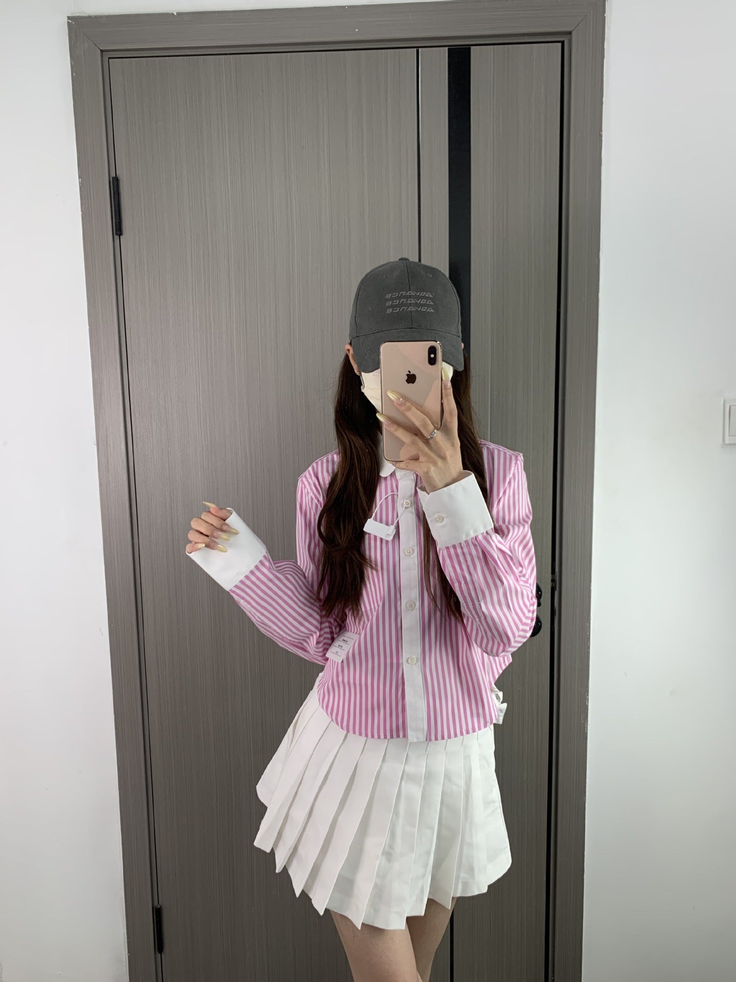 2025SS  striped long-sleeved shirt THOM TREND