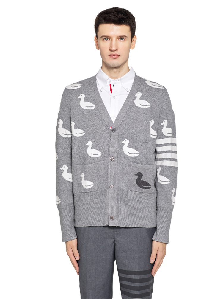 Duck-shaped knitted cardigan THOM TREND