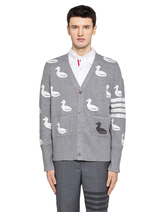 Duck-shaped knitted cardigan THOM TREND