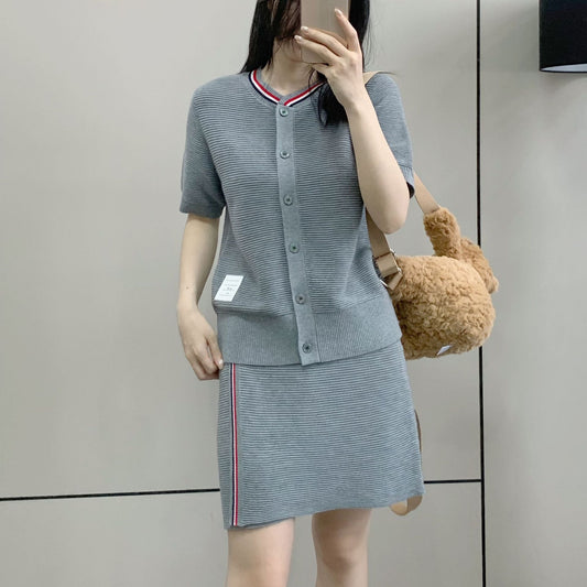 Houndstooth knitted cardigan（复制） THOM TREND