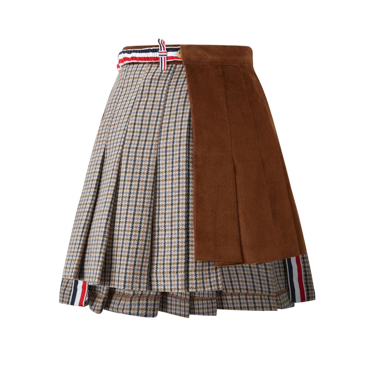 2025SS Contrast color plaid skirt THOM TREND