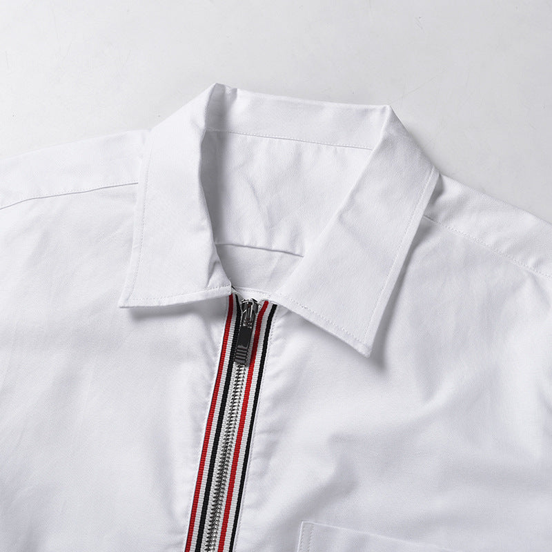Men's striped short-sleeved shirt（复制） THOM TREND
