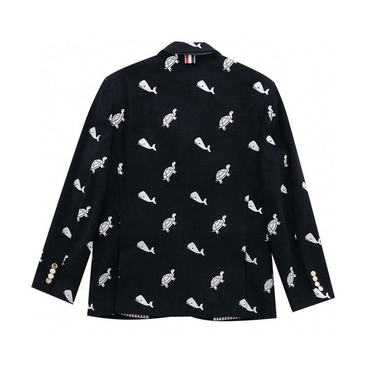 Sea turtle embroidered suit  TREND