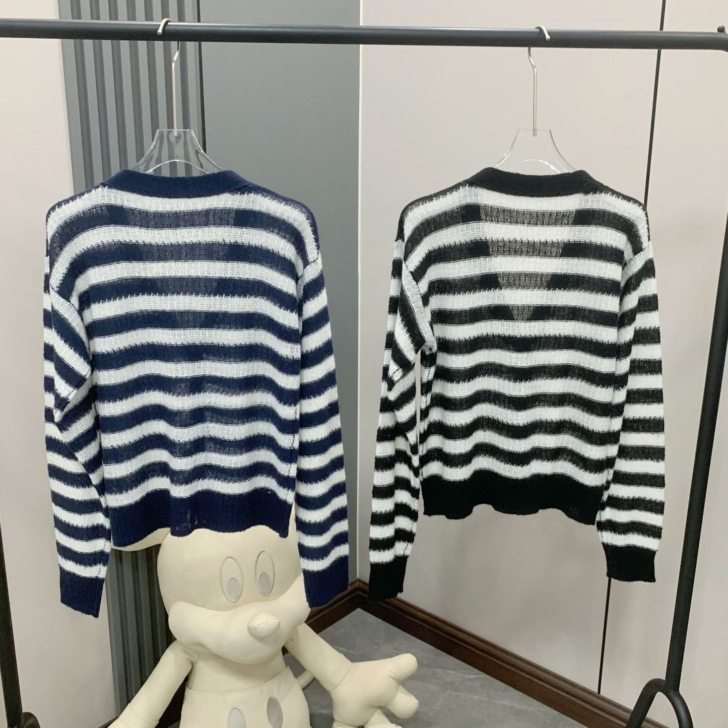 2025SS Striped color block knitted sweater THOM TREND